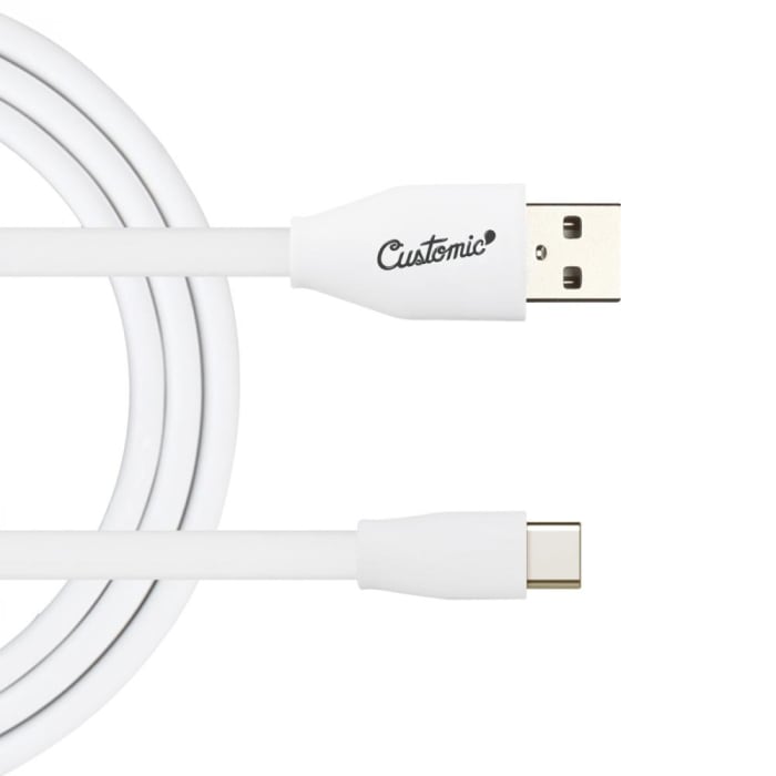 Cabo Type-C Charger Branco Customic (0)