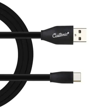 Cabo Type-C Charger Preto Customic (0)